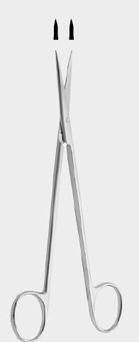 Ножиці МЕТЦЕНБАУМА (METZENBAUM), гострий/гострий, вигнуті, 23,0 см (cm)